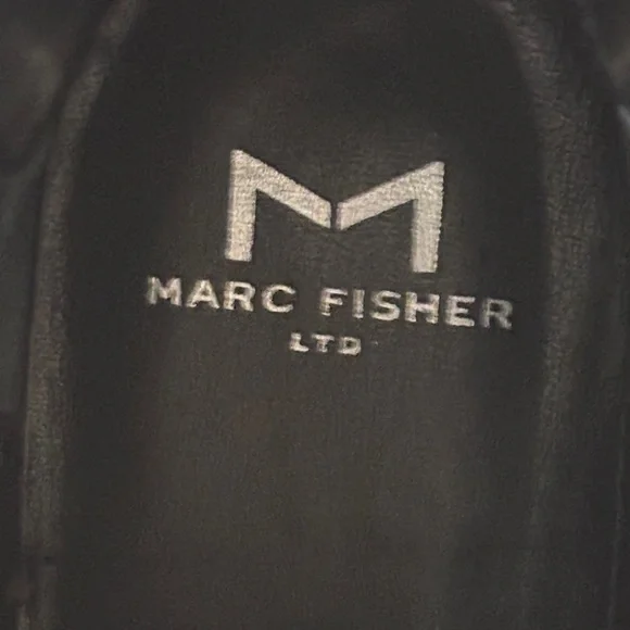 Marc Fisher Black Leather Footwear - Picture 2 of 15